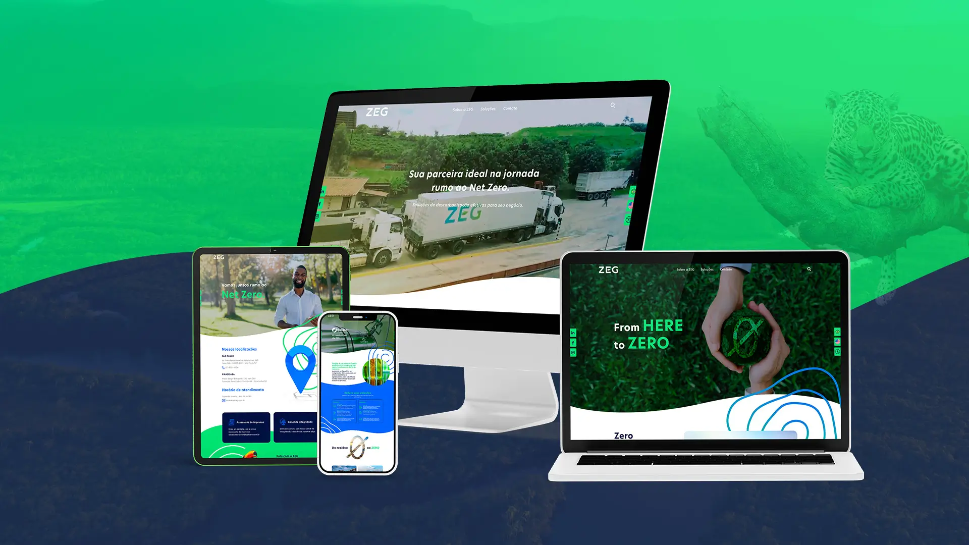 Imagem do Case feito pela Agência Bee Creative para Case ZEG – Site