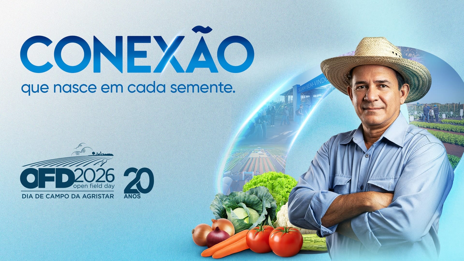 Imagem do Case feito pela Agência Bee Creative para OPEN FIELD DAY 2026 – AGRISTAR