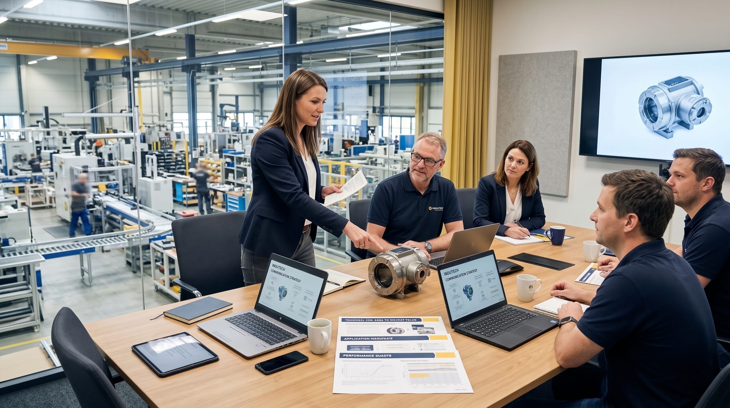 comunicação de produtos técnicos em empresa industrial